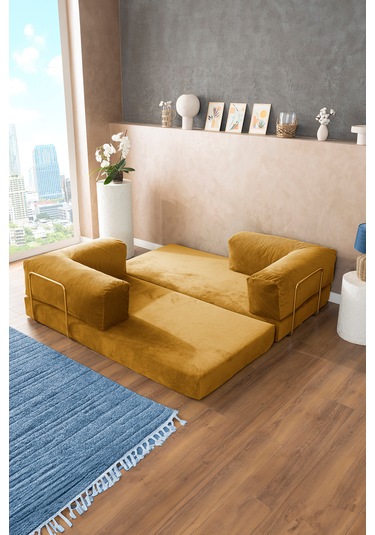 Argimo Godila Yatak Köşe Koltuk Hardal