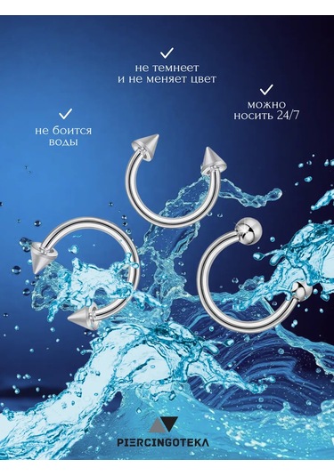 Piercingoteka Mikropersal İçin Piercing Seti 268692653 Gri