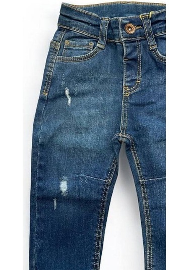 Çikoby Erkek Bebek Cep Detaylı Kot Pantolon-15324 Mavi