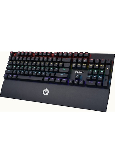 Qpart MECH-2000 Blue Switch Bilek Destekli Rgb Kablolu Mekanik Klavye