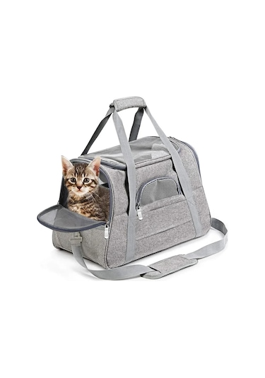 Taşınabilir Evcil Hayvan Çantası Nefes Alabilen Kedi Çantası Mavi