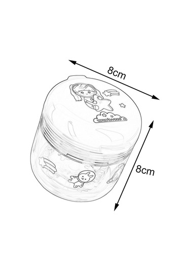 Dolıty Ortodontik Saklama Kutusu Su Geçirmez Toz Yuvarlak-mavi