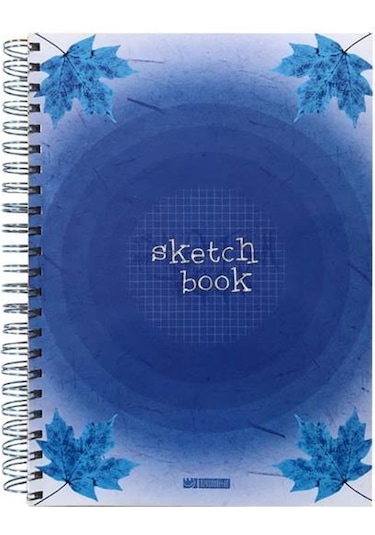 Özgün A4 Spiralli Double Kapak Sketchbook Defter 180 Yp. Kareli - 4 Adet