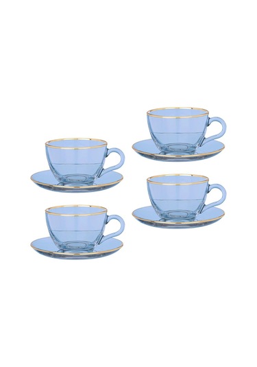 Selka Home Valery 4'lü Çay Fincan Takımı Mavi