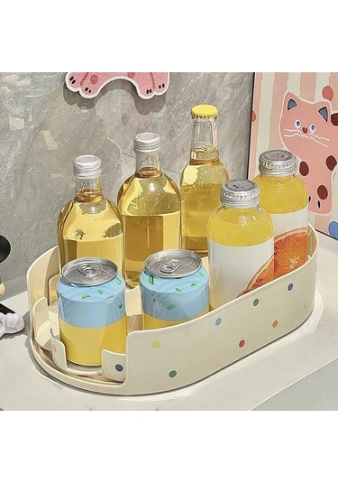 Suntek Döner Tablalı Saklama Tepsisi, Gıda Dolabı Ve Süt Beyazı