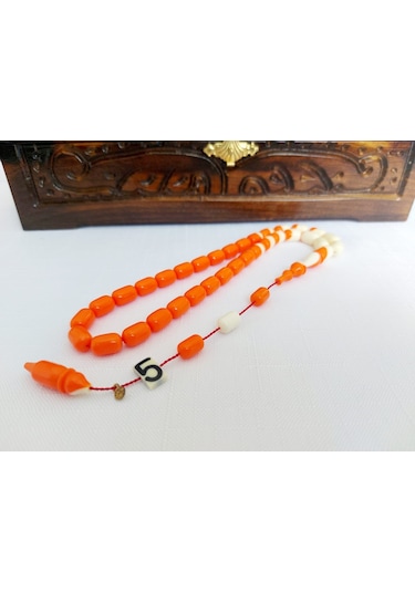 Soma Tesbih Ahmet Özdemir İmzalı Eski Bilardo Topu 5no Katalin Malzeme Tesbih