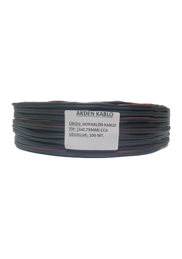 Elektrik Kablosu Kordon 2X0.75 Siyah 100Mt