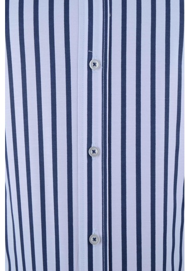 Cengiz İnler Kalın King Çizgili Slim Fit Erkek Gömlek 001