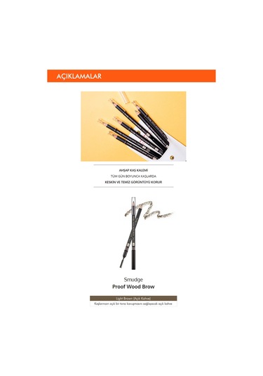Missha Smudge Proof Wood Brow Bulaşmayan Kalıcı Doğal Kaş Kalemi Light Brown