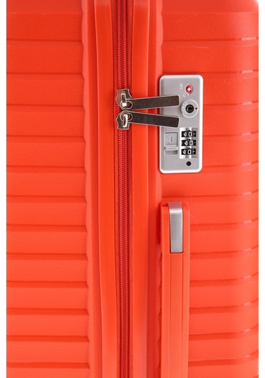 Ultra Dayanıklı 3'lü Set Valiz & Bavul Turuncu-1396 Turuncu