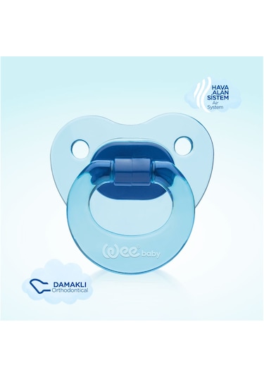 Wee Baby Akide Damaklı Emzik No:1 Mavi 0-6 Ay