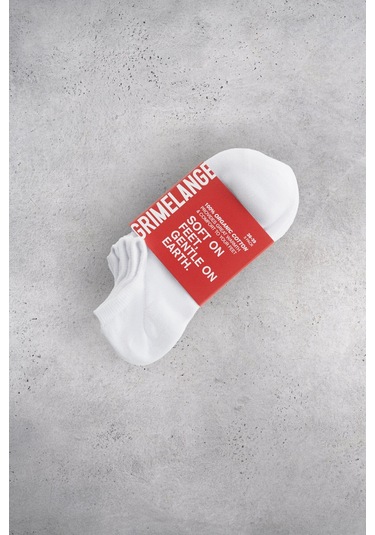 ELROND  Kadın Organik Pamuklu 3 Lü Paket Beyaz Çorap