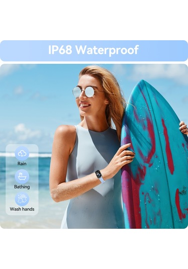 Geeroyoo JZR-GY Nabız Uyku Takipçili Ip68 Adım Kalori Sayacı Spor Aktivite Takipçisi Mavi Akıllı Saat (İthalatçı Garantili)