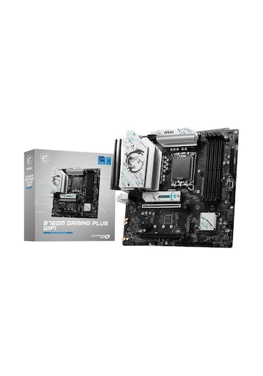 MSI B760M Gaming Plus WIFI Intel B760 6800 MHz (OC) DDR5 Soket 1700 ATX Anakart