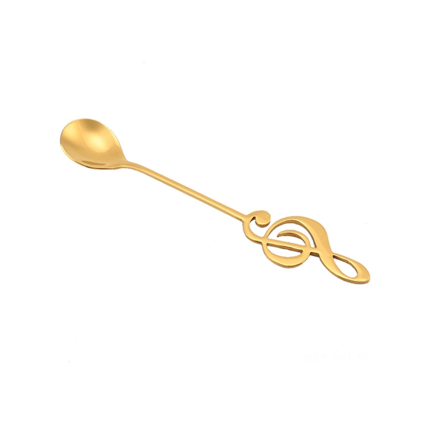 Hangfox 304 Paslanmaz Çelik Müzik Notası Desenli Kahve Karıştırıcı Kaşık - Gümüş Renkli Tatlı Ve Pasta Kaşığı Altın