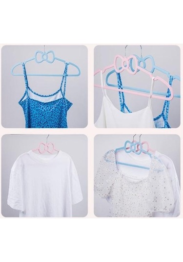 Novahub 10 Adet Mavi Ilmek Kız Askısı, Anti-skid Plastik, Döner Kanca, Space Saver, Çocuk Ve Yetişkin İçin, Ev Yurdu Kullanımı Mavi