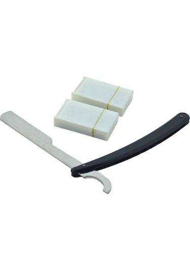 Sedef Siyah Tıraş Usturası + Tam Jilet 10'lu