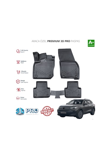 Volkswagen Tiguan Araca Özel 3d Paspas 2024+ S Dizayn