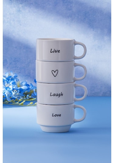 Karaca  Lovely Laugh 4 Kişilik Espresso Kahve Seti 100 ml