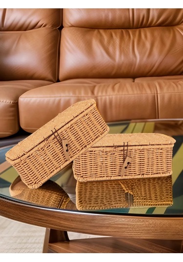 Dommarket Kapaklı Ve Saplı Saklama Sepeti 444208600 Bej