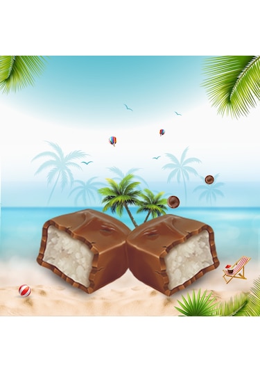 Evliya Donaci Sütlü Çikolata Kaplı Hindistan Cevizli Bar 1 KG