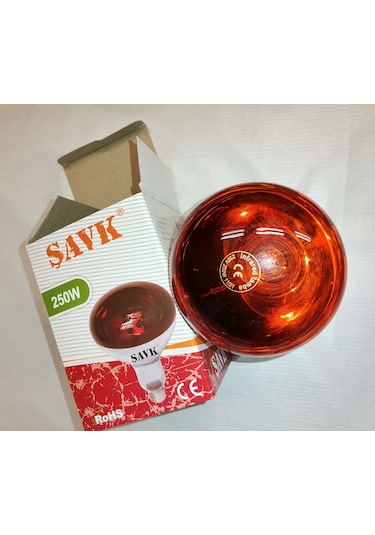 Şavk İnfrared Isıtan Enfraruj Ampul Kırmızı 250 W