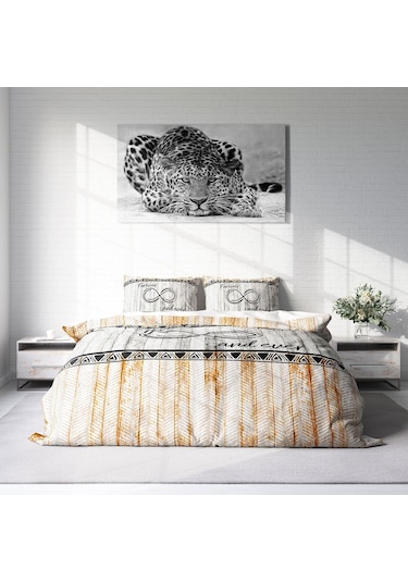 Monohome Forever And Ever 3D Pamuk Saten Çift Kişilik Nevresim Ta Çok Renkli