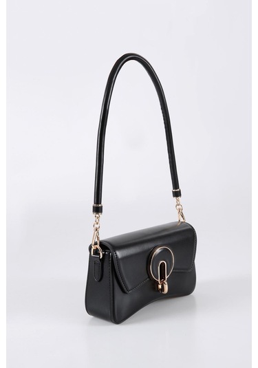 Ççs 17566 Kadın Omuz Askılı El Çantası-siyah Siyah