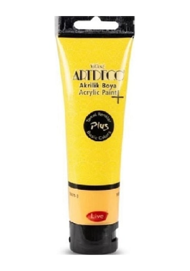 Plus Akrilik Boya 100ml Tüp Sarı 405