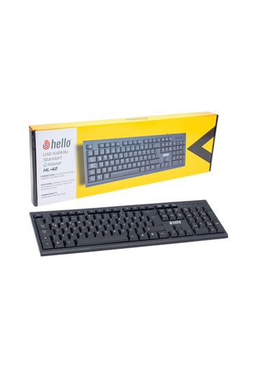 Hello HL-18742 Usb Kablolu Standart Türkçe Q Klavye