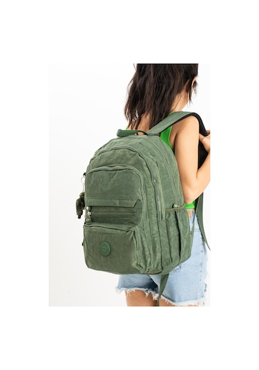 Ultra Hafif Çok Cepli Krinkıl Sırt Çantası Unisex Yeşil Model: 571-3b - Yeşil