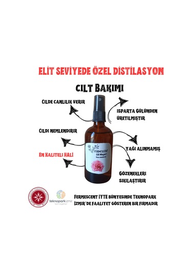 Fermescent Gül Suyu Mayası Hidrosolü 100 ML