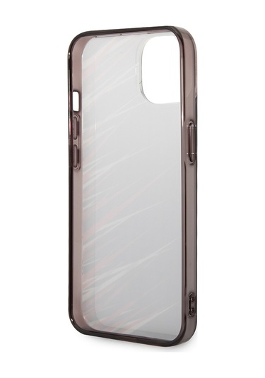 İphone Uyumlu 14 Kılıf Ferrari Lisanslı Baskı Logolu Çimen Desenli Kapak Siyah