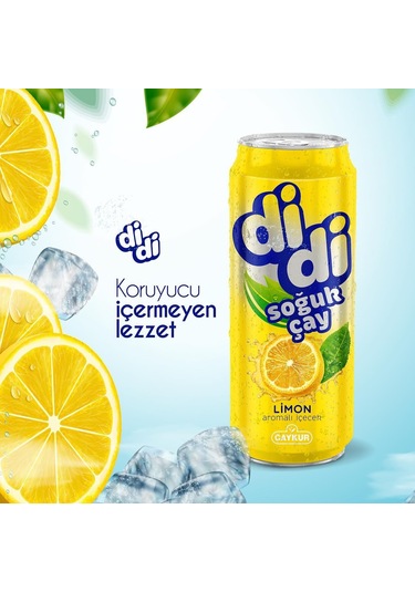 Çaykur Didi Limon Aromalı Soğuk Çay 500 Ml X 12 Adet