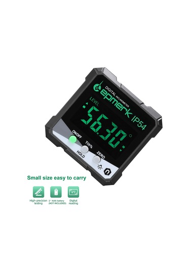 Lepmerk Ip54 4 90 Taşınabilir Dijital Eğim Ölçer Lcd Arka Yeşil