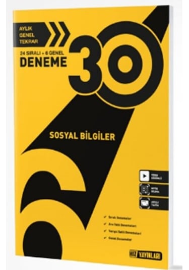 Hız Yayınları 6. Sınıf Sosyal Bilgiler 30'lu Deneme