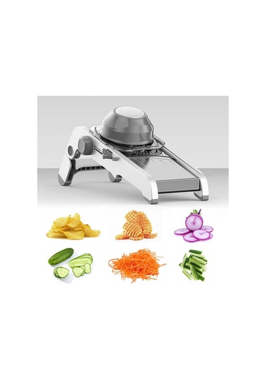 Ayarlanabilir Mandolin Sebze Dilimleyici Paslanmaz Çelik Sebze Çok Renkli