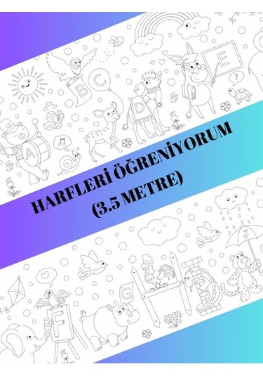 Harfleri Öğreniyorum Boyama Kağıdı 3.5 Metre