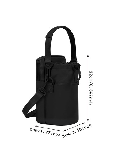 Suntek Telefon Cebi Hediye Piknik Şişe Kılıfı Tutucu Su Siyah