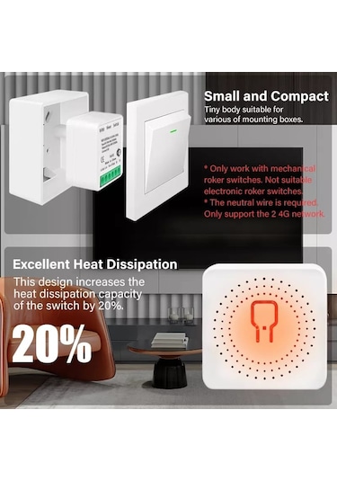 TUYA DESTEKLİ AKILLI WİFİ TEKLİ IŞIK ANAHTAR 6 ADET
