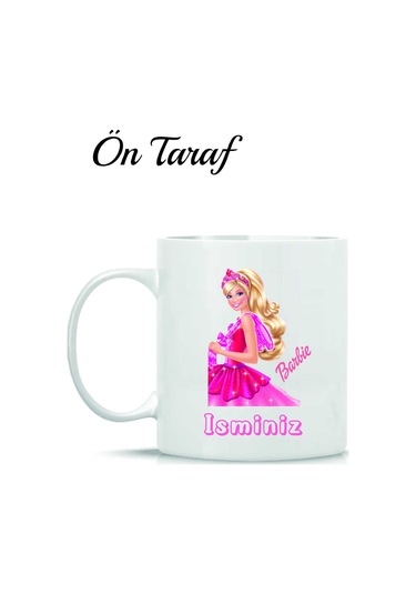 Barbie Temalı Kişiye Özel Kupa Bardak Beyaz
