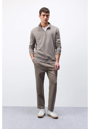 DeFacto Regular Fit Eşofman Altı İçi Polarlı Basic Düz Cepli Beli Bağcıklı Düz Paça D7836AX25SPKH510