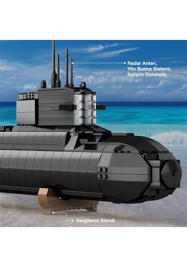 Reobrix 800 Nükleer Denizaltı Yaratıcı Yapı Blok Seti Building Blocks Nuclear Submarine - 1498 Parça
