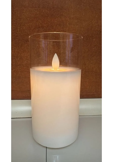 Led Şarj Edilebilir Led Mum Şarj Kablosu İle Birlikte 307836853 Beyaz