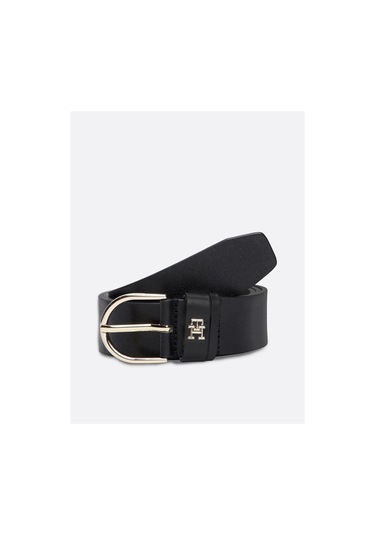 Tommy Hilfiger Th Monogram Yuvarlak Tokalı Siyah Kemer-6079 Black
