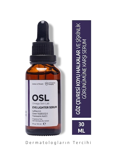 OSL Omega Skin Lab Göz Altı Morluğu Aydınlatıcı Ve Kırışıklık İçin Göz Çevresi Serumu 30 ML