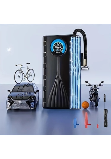 Boatshop1 Kablolu Araba Hava Pompası Taşınabilir Lastik Şişirme 150psı Otomatik Motosiklet Pompası 36v Evrensel Kompresör