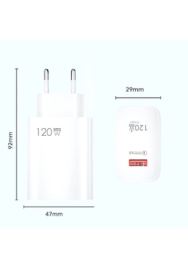 Büro Ev Ofis Telefonu İçin Taşınır Kablolu 120w Alet Usb Hızlı Type-c Şarj Cihazı