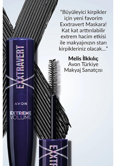 Avon Exxtravert Ekstra Hacim Veren Maskara Blackest Black