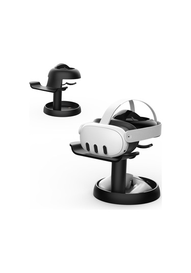 Amvr Tybp1 Vr Masaüstü Depolama Vitrin Vision Pro / Meta Quest 3 / Pico 4 / Playstation Vr 2 Siyah